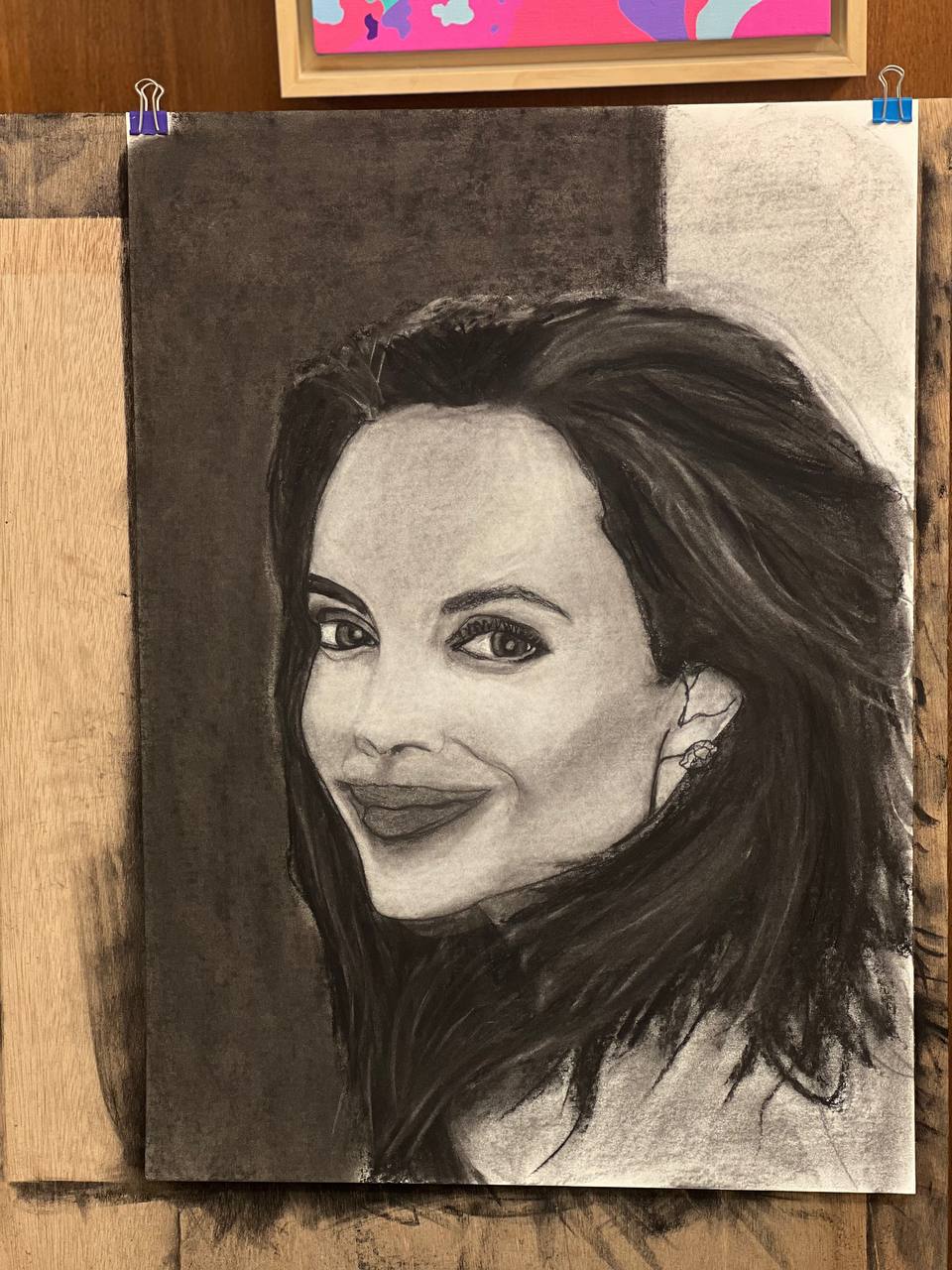 안젤리나 졸리_목탄&콩테