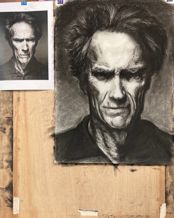 클린트 이스트우드_목탄&콩테