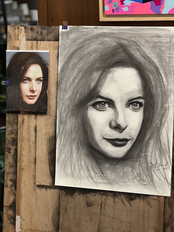 레베카 퍼거슨_목탄&콩테