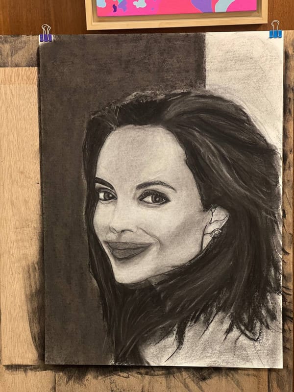 안젤리나 졸리_목탄&콩테