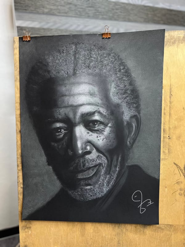 모건 프리먼_목탄&콩테 [그림을 그려보는 중 14]